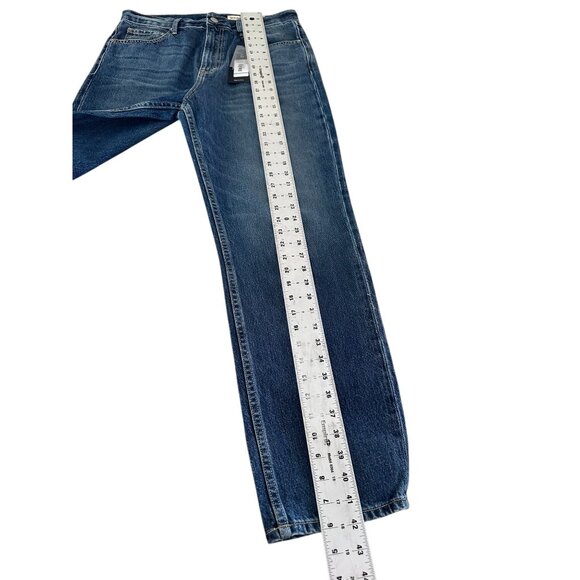 NOEND High Rise Relaxed Straight Jeans Womens 29 Blue Made USA 100% Cotton Denim - Picture 11 of 16